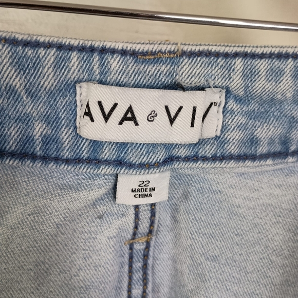 NWT AVA & VIV PLUS SIZE DENIM A LINE SKIRT SIZE 22 - Picture 6 of 7